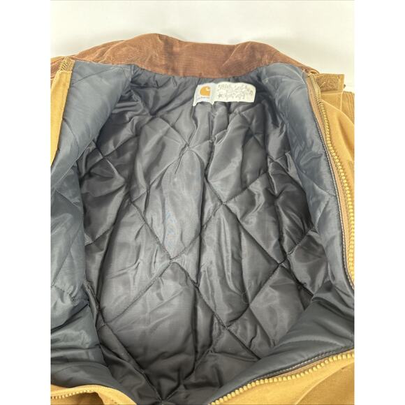 Vintage Carhartt Coat Brown Duck Canvas Tan 42 Tall CQ196 - Picture 13 of 16